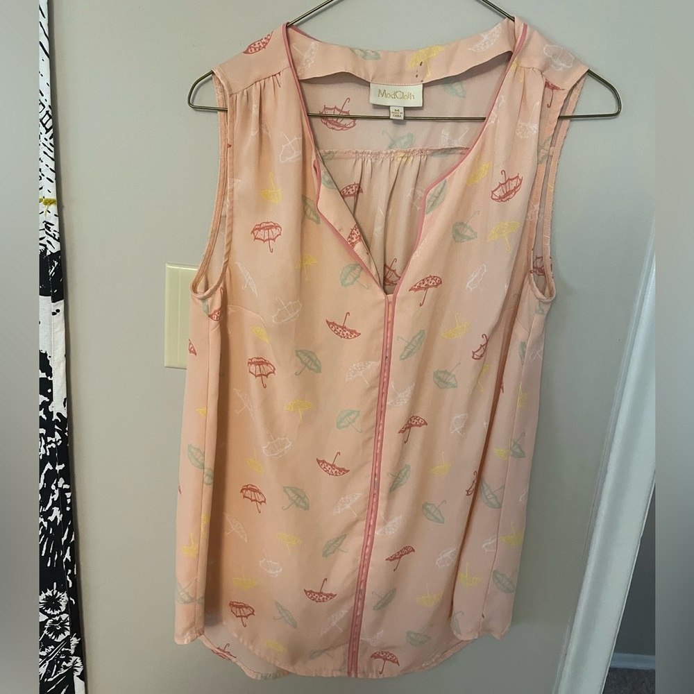 Modcloth Umbrella Tank Top Size Medium, Twee fashion, coquette girl